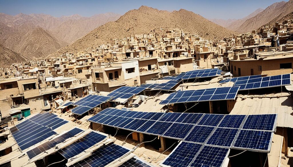 Solar panels installed on rooftops in Pakistan