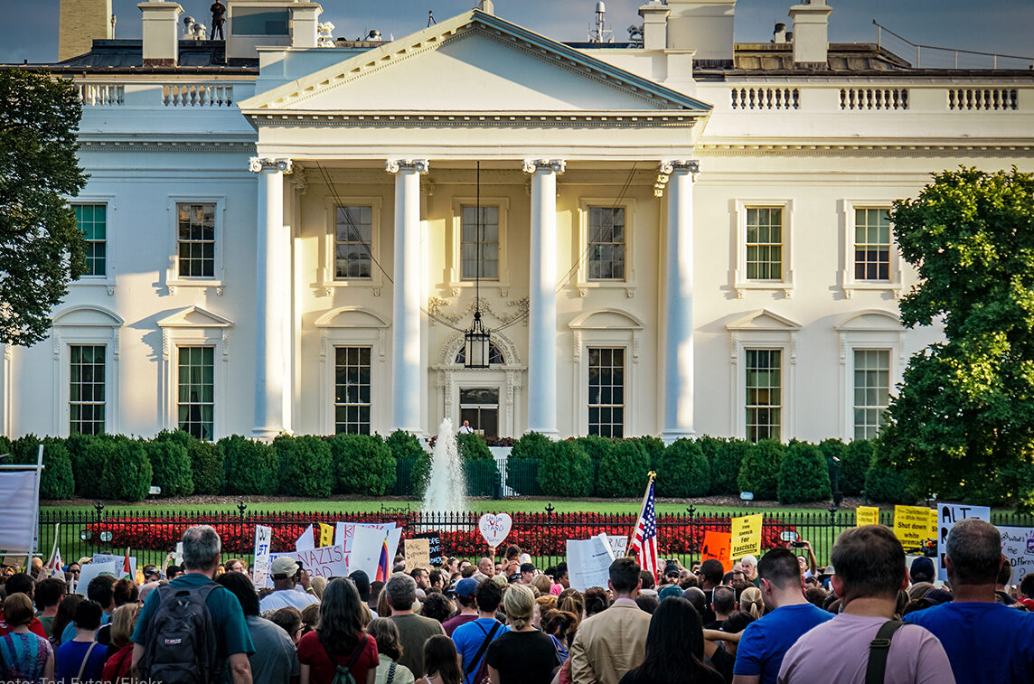 Charlottesville Candlelight Vigil at the White House, Washington, DC USA